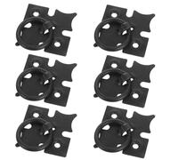 NOLITOY 6pcs Vintage Drawer Pulls Decorative Cabinet Knobs Black Iron Four-Leaf Clover Shape Sturdy Comfortable Grip for Traditional Interiors Dressers