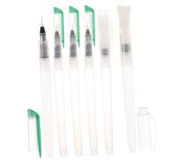 NOLITOY 6pcs Watercolor Brush Pens with Pointed and Flat Nylon Tips Refillable Water Painting Pens for Students and Artists Easy-control Water Flow for Watercolor Painting