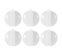 NOLITOY 6pcs White round D Shaped Shaft Timer Knobs Replacement for Microwave Oven and Cooker Plastic Adjustable Timer Knob Handle Wide Compatibility for Oven Switch