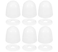 NOLITOY 6pcs White Toilet Bolt Caps Plastic Floor Mounting Covers for Bathroom with Easy Installation and Exceptional Durability, round Shape for Stylish and Elegant Toilet Screw