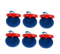 NOLITOY 6pcs Wooden Castanet for Early Education Creative Music Instruments Red Blue for Preschool Learning and Rhythm Development