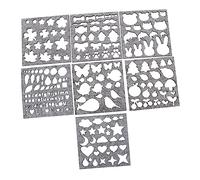 NOLITOY 7 Pcs Felting Mold Stencils DIY Wool Felt Craft Templates Needle Felting Tools Kit for Handmade Motif Making