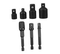 NOLITOY 7pcs Conversion Adapter Socket Set Cordless Screwdriver Drill Nut Wrench Socket Adapter to Ratchet Drive Tool Kit with Spring-Loaded Ball Bearing for Versatile Wrench Use