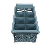 NOLITOY 8-compartment Dishwasher Cutlery Storage Basket Grey Drain Basket Replacement Box for Kitchen Utensils Compatible with Standard Dishwashers