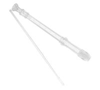 NOLITOY 8-Hole Transparent Soprano Recorder for Kids, ABS Plastic Wind Instrument in Key of G, Student Music Practice Flute for Beginners and Classroom Use