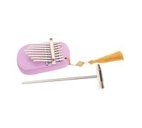 NOLITOY 8-key Purple Oval Thumb Piano Kalimba, Mini Wooden Finger Piano for Beginners, Portable 8-note Finger Instrument with Complete Accessories for Travel and Music Practice