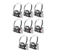 NOLITOY 8 PCS Adjustable Stainless Steel Thumb Picks Finger Style Plectrums for Banjo Guitar Acoustic Resonator Lightweight Hollow Design