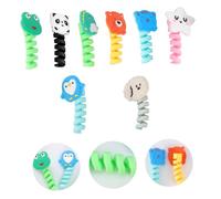 NOLITOY 8 Pcs Flexible Data Cable Protectors Anti-cracking Adorable Wire Wrappers for Earphones USB Chargers Mobile Phone Cords Cartoon Animal Design