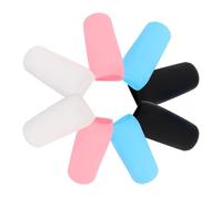 NOLITOY 8 Pcs Leak-proof Silicone Travel Bottles Sleeves for Shampoo and Toiletries Elastic Covers for 22cm Bottles Black White Blue Pink for Outdoor Travel and Packing