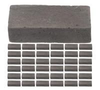 NOLITOY 80pcs Grey Simulated Brick Blocks for Turtle Tank Decoration, Micro Landscape Building Blocks for Fish Tank and Miniature Garden DIY, Turtle Habitat Decor Accessories