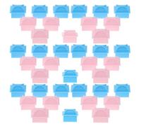 NOLITOY 80pcs Plastic Replacement House Game Pieces for Hotel Board Game with Assorted Colour Mini Hotel Houses and Gatherings Random Color