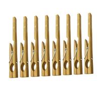 NOLITOY 8Pcs Bamboo Test Tube Clamps with Long Handle Laboratory Tool for Holding Hot Glass Tubes in Chemistry Experiments Reusable and Practical Fixing Clips for Student Science Labs