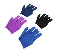 NOLITOY 8pcs Billiard Three Finger Gloves Set, Elastic Breathable Pool Cue Gloves with Finger Holes for Left and Right Hand, Unisex Snooker Sports Gear for Precision Shots