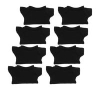 NOLITOY 8pcs Black Cotton round Neck T-shirts for 23cm Plush Bears - Reusable Doll Clothes Set - Mini Bear Clothing Accessories for Stuffed Animals and Tiny Doll Costumes