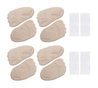 NOLITOY 8pcs Forefoot Shoe Insert Pads Sponge and Mesh Cloth Material, Comfortable High-Heel Insoles Featuring Double Sided Adhesive Tape for Front Half Foot, Adjustable Shoe Size