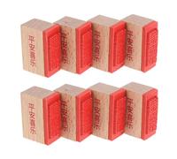 NOLITOY 8pcs Handmade Chinese Characters Wooden Seal Stamps for Wax Sealer Stamping Scrapbooks Journals Holiday Cards Diary Crafting Decoration with Auspicious Ancient Symbol Imprints