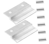 NOLITOY 8pcs Heavy Duty Z-Shaped Aluminum Alloy French Cleat Picture Hanger Clips with Screws Wall Mounting Brackets for Mirrors Art Frames Panels and Home Decor Installation