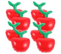 NOLITOY 8pcs Inflatable Apple Balloons PVC Fruit-shaped Classroom Decor Back to School Photo Props Party Supplies for Birthday Graduation Celebrations