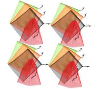 NOLITOY 8Pcs Large Capacity Polyester Mesh Drawstring Bags Multipurpose Storage Organizer for Sports Equipment Swimming Gear Clothes Travel Space-Saving Gym Bags with Red Black