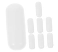 NOLITOY 8pcs Mini Fillable Lipstick Tubes Small Empty Capsules for DIY Lip Balm Travel Container Lightweight White