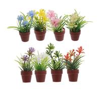 NOLITOY 8pcs Miniature Dollhouse Plants Realistic Tiny Artificial Potted Bonsai for Indoor Desktop Decor Micro Greenery for Crafts Photography and DIY Mini House Accessories