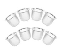 NOLITOY 8pcs Stainless Steel Tea Strainer Replacement with Fine Mesh Filter Loose Leaf Herb Infuser Insert for Tea Pots Efficient Flavor Retention and Easy Cleaning