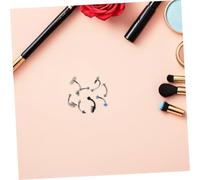 NOLITOY 8pcs Steampunk Eyebrow Studs Set for Women Surgical Stainless Steel Hypoallergenic Piercing Jewelry Retro Curved Labret Lip Bars Smooth Skin-friendly Design Comfortable Daily Wear