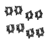 NOLITOY 8Pcs Titanium Steel Ear Non Piercing Fashion Jewelry for Women Teens Creative Curvy Design Black Ear Clip Hypoallergenic Accessories for Birthday Club Wedding Christmas