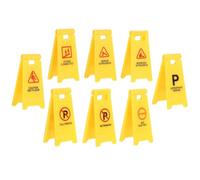 NOLITOY 8pcs Traffic Sign Set with A-frame Warning Signs for Preschool Cognitive Learning and Traffic Safety Role Play at Home and School