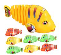 NOLITOY 8pcs Wind-up Cartoon Fish Bath for Plastic Swimming Sea Animal in Mixed Colors Educational Fine Motor Skill Development for Bathtub Play