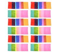 NOLITOY 90pcs Colored Translucent Cellophane Colored Translucent Film Clear Candy Wrappers Candy Wrapping Cellophane DIY Decors Square Wrapping Paper