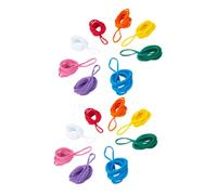 NOLITOY 96pcs Multicolored Elastic Weaving Loom Loops for DIY Craft Refill Kit Stretchy Potholder Bands for Beginners Creative Hand Eye Coordination and Jewelry Making