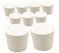 NOLITOY 9Pcs Heat Resistant Rubber Stoppers for Wine and Test Tubes Acid Alkali Resistant Tube Plugs with Sealing for Lab Home Brewing and Scientific Use