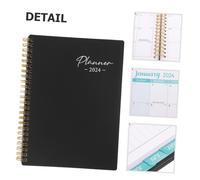 NOLITOY Academic Year Planner Book Portable Coil Bound Organizer with Transparent Pocket Household and Teacher Planner for Students and Office Use Paper and Metal Design
