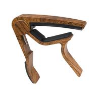 NOLITOY Acoustic Guitar Capo with Rosewood Grain Finish Rubber-padded Clamp for Stable String Hold Quick Release Trigger Design Wooden Grain Tone for Musicians and Guitar Accessories