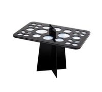 NOLITOY Acrylic Makeup Brush Drying Rack and Holder Black Lightweight Cosmetic Brush Organizer for Air Drying and Storage Easy Assembly Without Drills and Prolongs Lifespan