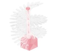 NOLITOY Acrylic Nail Tips Display Holder with 60 Spiral False Nail Tips Simple Appearance Pink Colour for Salon or Home Use
