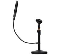 NOLITOY Adjustable Desktop Mic Stand with Thickened Base Microphone Clip and Wind Noise Reducing Filter for Broadcasting Streaming Video Studios Stable and Multifunctional Holder