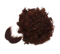NOLITOY Afro Wig and Beard Set Brown Mustache Party Cosplay Pirate Fake Beard Costume Accessory One Size