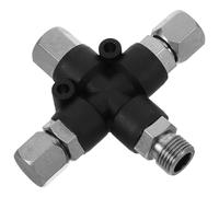 NOLITOY Airbrush Air Hose Splitter Multiport Fitting Kit with Metal and Plastic Construction, Easy to Use Three Way Manifold Adapter for Airbrush Hoses and Compressors