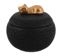 NOLITOY Airtight Pet Cat Urn Small Ashes Keepsake Box with Sealed Cement Memorial for Small Animals Secure Moisture-resistant Funeral Container for Cat Loss Remembrance