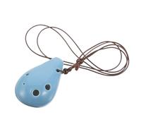 NOLITOY Alto Ceramic Ocarina for Beginners and Students Soft Blue Round Wind Instrument Professionally Tuned for Accurate Sound Play Musical Training Tool for All Ages