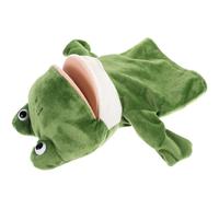 NOLITOY Animal Hand Puppet with Working Mouth, Plush for Early Learning and Parent Interaction, Soft Cartoon Frog Puppet for Preschool Boys