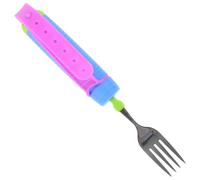 NOLITOY Anti-Skid Tremble Proof Universal Fork for Elderly and Patients, Stainless Steel and Silicone Adaptive Eating Utensil, Portable Tableware for Home and Travel Use
