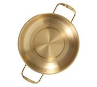 NOLITOY Anti-Spill Pan Soup Ramen Stock Pot Noodle Pot Stainless Steel Container Hot Pan Korean Style Noodle Bowl Korean Cooking Instant 201 Stainless Steel Golden