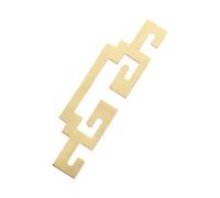 NOLITOY Antique Chinese Style Cabinet Knob Solid Golden Brass Wardrobe Handle Hollow Vintage Pull for Household Interior Doors Closets Easy Install