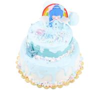 NOLITOY Artificial Cake Model Double Faux Cake for Home Decor Realistic Food Simulation Display Dessert Prop for Learning Restaurant