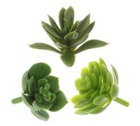 NOLITOY Artificial Material Decor Green 3pcs Sticks in Lifelike Vivid Ornament, and for Indoor Flowerpots, for Cafe and Arts and Crafts Decoration