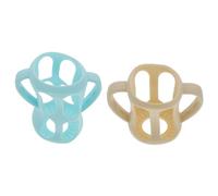 NOLITOY Baby Bottle Sleeve and Nursing Bottle Cover Set for Toddlers, Portable Protective Silicone Covers, Drop-Resistant, 125ml Yellow 240ml Blue, 2pcs Set for Travel and Daily Use