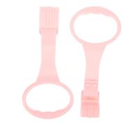 NOLITOY Baby Safety Stand Rings Toddler Cot Handle Pull Ring Walking Assistant Pull-up Training Tool for Nursery and Play Portable Pink